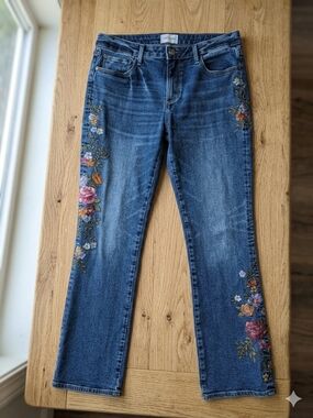 ​Driftwood Kelly Parade Embroidered Jeans Bootcut Multicol Floral 30 L31 Mint